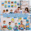 Blosssound 10 Set Pre Printed Canvas Pre Drawn Canvas Painting with Easel Kits 5" x 7" Outline Painting Panels for Beginners, DIY Craft Project, Party Favor, Home Decors(Ocean) by TinyTreasures Baby Boutique