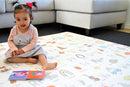 Cushmat Stylish Reversible Foam Play Mat (Large, Alpha - Palm Char) - Soft, Waterproof, Durable Play mat for Infants, Babies, Toddler, Kids & Grownup - 6.5ft x 4.5ft by TinyTreasures Baby Boutique