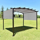 Eden's Decor Straight Flat-Edged Sun Shade Sail Rectangular 9' x 19' Grey UV-Blocking Outdoor Canopy Fabric Cloth Awning for Pergola Patio Garden Backyard Custom Size