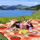 Extra Large Picnic Blanket Waterproof,80"x 80"Foldable Machine Washable Beach Blanket,Outdoor Blanket for 6-8 Adults,Suitable for Indoor Crawling,Park Beach,Camping,Hiking,Family Travel(Orange) by TinyTreasures Baby Boutique