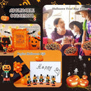 50 Pcs Halloween Mini Figurines Tiny Pumpkin Figures to Hide and Seek Rubber Wizard Miniatures Ornaments Gifts for Halloween Party Favors Table Decorations(Pumpkin) by CozyNest Decor