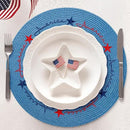 Whaline 4Pcs Round Independence Day Placemats Patriotic Stars Embroidered Place Mats 4th of July Dinner Table Mats for Home Holiday Birthday Party Decor by CozyNest Decor