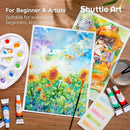 Shuttle Art Watercolor Paint Set, 36 Colors Watercolor Paint in Tubes (12ml Each) with 3 Brushes, Rich Pigment, Easy to Blend, Perfect for Kids, Artists, Beginners, Students by TinyTreasures Baby Boutique