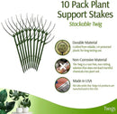 Stackable Plant Support Stakes, Stem Holder Structure for Indoor & Outdoor Use, Garden Accessories for Climbing & Potted Plants, Trellis Alternative - Monstera (Dark Green), 10 Pack, 17" L by GreenHaven Gardens