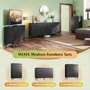 WLIVE 4 Drawer Dresser for Bedroom, Tall Wood Dresser, Modern Black Dressers with Sturdy Metal Handle, Small Chest of Drawers for Living Room, Hallway by CozyNest Decor