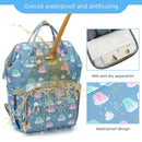 Diaper Bag Backpack, Diaper Bags for Baby Girls Boys, Baby Bags for Moms Dads, Nappy Changing Bag with Insulated Pockets,Multi-functional Waterproof Backpack with Stroller straps-Deep blue elephant by TinyTreasures Baby Boutique