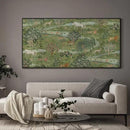 SIGNWIN 36"x72" Extra Large Framed Wall Art Medieval Fantasy Forest with Woodland Animals, Storybook-Inspired Scene for Home Living Room Bedroom Decor (Frame Assembly Required) by CozyNest Decor