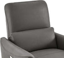 CHITA Power Recliner Chair Swivel Glider, FSC Certified Upholstered Faux Leather Living Room Nursery Reclining Sofa Chair with Lumbar Support, Charcoal
