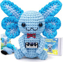 Pnytty Crochet Kit for Beginners, Crochet Animal Kits for Starters with Step-by-Step Video Tutorials, Blue Axolotl Knitting Kit with Easy-to-See Stitches Yarn, Crochet Hooks for Adults Easy Craft by TinyTreasures Baby Boutique