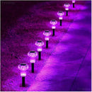 Halloween Solar Lights Outdoor 8 Pack Purple LED Waterproof Mushroom Outside Lights for Yard Garden Patio Pathway Walkway Landscape Halloween Decorations by CozyNest Decor