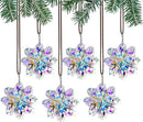 Set 6,AB Coating Four Leaf Lucky Clover Crystal Prisms Suncatchers for Windows,Rainbow Maker Hanging Prisms for Wedding Party Tree Garlands Ornaments Christmas Decorations Clearance,45mm by GreenHaven Gardens