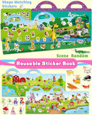 Reusable Sticker Book for Toddlers 2-4 Years, Stickers for Kids, Toddler Sticker Book Ages 1-3, Toddler Craft Activities, Toddlers Travel Toys Ages 2+ Boy Girl Birthday Gifts by TinyTreasures Baby Boutique