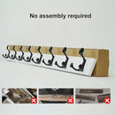 SKOLOO 43-Inch White Wood Coat Rack Wall Mount with 8 Triple Hooks - Ideal for Family Entrances, Classrooms, and Pet Supplies Storage - Perfect Coat Hooks for Wall, Pack of 2 by CozyNest Decor