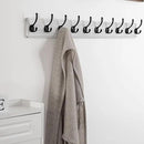 SKOLOO Rustic Wall Mounted Coat Rack, Case of 2, Pine Solid Wood Coat Hook Hanger - 10 Hooks for Hanging Clothes Robes Towels Coats by CozyNest Decor