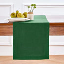 Solino Home Linen Table Runner 72 Inches Long - 100% Pure Linen Pine Green Dining Table Runner 14 x 72 Inch for Fall, Autumn, Thanksgiving - Fete by CozyNest Decor