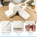 Foam Climbing Blocks - Climbing Toys for Toddlers 1-3 Inside - Soft Play Set for Babies - Indoor Activity Soft Playset for Baby 6-12 Months - Sherpa Fabric - 5 PCS - Balls NOT Included by TinyTreasures Baby Boutique