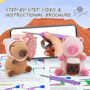 Crochet Kit for Beginners,Beginner Crocheting Animals Kits w Step-by-Step Video Tutorials, Knitting Starter Pack for Adults and Kids,2 Pack Capybara by TinyTreasures Baby Boutique