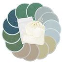 wegreeco Nursing Breast Pads (14 Pack) + Laundry Bag & Travel Storage Bag, 4.7 inch Option - Washable & Reusable Breastfeeding Nursing Pads (Bean Paste Green, Plain Shape) by TinyTreasures Baby Boutique