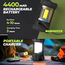 Rechargeable Camping Lantern, 3000LM 5 Light Modes Camping Light 4400 Capacity Phone Charger LED Impact-Resistant Flashlight Lantern Portable Waterproof Hurricane Lanterns for Emergency(Black) by CozyNest Decor