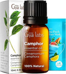 Gya Labs Camphor Oil - 0.34 Fl Oz - 100% Pure Natural Camphor Oil for Skin, Hair, DIY, Aromatherapy - Fresh Sharp & Slightly Woody & for Candle Making Scent by CozyNest Decor