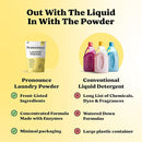 Pronounce Laundry Detergent Powder Alternative | Earth-Derived Ingredients, Eco-Friendly, Safer for Sensitive Skin, Eczema, and Babies. Stain + Smell Fighting. HE Safe (Lemon, 120 Loads). by TinyTreasures Baby Boutique