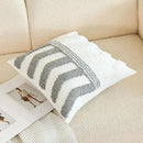 HOdo Home 18x18 Throw Pillow Covers, 2PCS Tufted Boho Jacquard Pillow Covers,Farmhouse Decorative Pillow Cover,Pillow Cases for Couch Sofa Bed Stylish Decor, Simple Textured Cushion Sham by CozyNest Decor