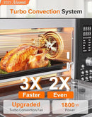 Nuwave Bravo Pro Smart Air Fryer Toaster Oven Combo, Airfryer Convection Oven Countertop, 12-in-1 Functions with Quicker & Even Crisp Technology, 1800W, 50-450°F, PFAS-Free, 21QT, Black by CozyNest Decor