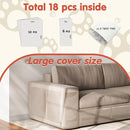 18 Pcs Large Cat Scratch Furniture Protector, Transparent Couch Protector from Cat Claws, Single-Sided Self Adhesive Anti Pet Deterrent Sofa Cover, 14in by TinyTreasures Baby Boutique