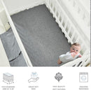 Brandream Gender Neutral Baby Crib Bedding Set 3 Pieces 100% Cotton Like Linen Supersoft Classic Quilted Plaid Design Boho Bohemian Farmhouse Chic Nursery Decor (Gray) by TinyTreasures Baby Boutique