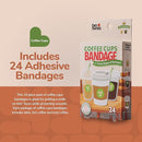 BioSwiss Bandages, Coffee Cup Shaped Self Adhesive Bandage, Latex Free Sterile Wound Care, Fun First Aid Kit Supplies for Kids, 24 Count by TinyTreasures Baby Boutique