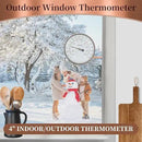 4 Inch Outdoor Thermometer, Outside Temperature Gauge Decorative for Patio, Window, Greenhouse, Garage, Brass Swivel Thermometer (4inch Thermometer) by GreenHaven Gardens