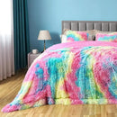 GONAAP Fuzzy Faux Fur Throw Blanket Queen Size Dark Rainbow Super Soft Cozy Plush Fuzzy Shaggy Blanket for Couch Sofa Bed (Dark Rainbow, Queen(90"x90")) by CozyNest Decor