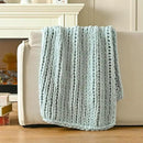 Esterra Chunky Knit Blanket Throw 50"x60", 100% Hand Knitted Chenille Throw Blanket, Cozy Soft Thick Cable Knit Throw Large Rope Knot Crochet Throw Blanket for Sofa Couch Bed, Sky Blue by CozyNest Decor
