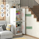 Storage Cabinet, Kitchen Pantry with Doors & Shelf, Tall Storage Cabinet for Bathroom, Living Room, Entryway,White by CozyNest Decor