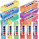 24 Pcs Apple Style Watercolor Painting Set for Kids 8 Washable Colors with Brush Watercolor Painting Set Gift Party Supplies Back to School Party Gift Exchange by TinyTreasures Baby Boutique