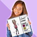 Fashion Angels Fashion Runway Portfolio - Fashion Design Sketch Book with Stencils & Stickers - Ages 8 & Up by TinyTreasures Baby Boutique