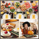 Umigy 6 Pcs Halloween Placemats 12"x18" Gothic Bat Placemats Kitchen Decoration Washable Witch Place Mats Rectangle Skull Table Mats for Halloween Dining Table Accessories(Scary) by CozyNest Decor