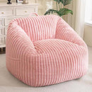 BYBYME Giant Bean Bag Chair for Adults and Kids, Large Comfy Cozy Beanbag, Floor Sofa for Teens, Living Room, Gaming, Reading, Pink by CozyNest Decor