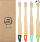 Sea Turtle Plant-Based Bristles, Ultra-Soft Bamboo Toothbrushes, Natural Toothbrush for Babies (4 Pack) by TinyTreasures Baby Boutique