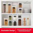 Airtight Food Storage Containers Set - 14 Piece Pantry Kitchen Organizers and Storage Set with Lids, Cabinet Organizing Canisters for Cereal, Flour, Sugar, Dry Foods - with Labels and Marker