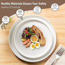GBHOME Ceramic Dinnerware Sets for 4, 12 Pieces Stoneware Plates and Bowls Sets, Reactive Glaze Dishes -Scratch Resistant, Dishwasher&Microwave Safe-Star White by CozyNest Decor