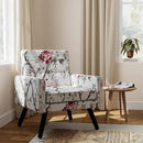 Kromax Mid-Century Modern Accent Chair for Living Room, 496 Lb. Weight Capacity, Dual Armrests, Comfy Extra Large Seat, Timeless Style Perfect for Reading & Relaxing, Red Floral by CozyNest Decor