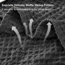 PHF Ultra Soft Waffle Weave Blanket Twin Size 66"x 90"- Washed Lightweight Breathablee Cozy Woven Blanket - Great for Couch Bed Sofa Home Car - Black by CozyNest Decor