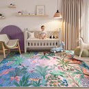 LIVEBOX Machine Washable Area Rugs 8x10 Lavender Girls Bedroom Rug, Soft Ultra-Thin Nursery Girl Carpet for Living Room, Jungle Purple Rugs for Girls Room, Lilac Rug for Nursery Room by CozyNest Decor