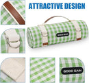 G GOOD GAIN Picnic Blankets Outdoor Extra Large - Waterproof Picnic Blanket with Carry Strap | Machine Washable Picnic Mat with Sandproof Backing for Park, Grass, Camping, Hiking, Concerts (Lime) by TinyTreasures Baby Boutique