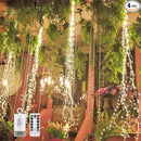 4 Pack 880 LED Battery Operated Firefly Bunch Lights, Remote Control Timer 8 Flashing Modes Copper Wire Waterfall Lights, Fairy Lights Waterproof for Christmas Patio Party Outdoor Decor (Warm White) by GreenHaven Gardens