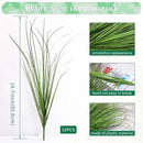 12Pcs Artificial Grass Plants, Faux Shrubs Wheat Grass, Artificial Tall Grass Fake Plants for Outdoor Decor,Artificial Greenery Stems Weed for Room Indoor Home Decor（Green Red Tail） by GreenHaven Gardens
