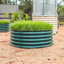Vego garden 17" Tall 42" Round Raised Garden Bed Metal Raised Bed Planter Box for Vegetables Flowers Patio, British Green by GreenHaven Gardens