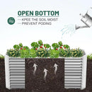 Land Guard 8x4x3ft Rectangular Galvanized Raised Garden Beds, Large-Capacity Metal Planter Box Outdoor, Durable Deep Raised Garden Bed 3ft Tall, Raised Beds for Gardening Vegetables, Classic Silver by CozyNest Decor