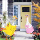 2 Set Hawaiian Luau Porch Goose Outfit for Lawn 23'' Plastic Goose Clothes Costume Summer Outdoor Decor(Sunny Style) by GreenHaven Gardens